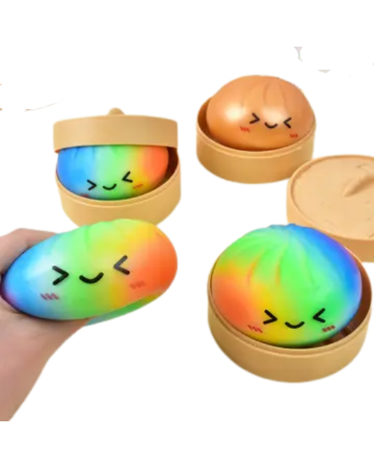 Cartoon Jumbo Mystery Squishy Dumpling- Rainbow