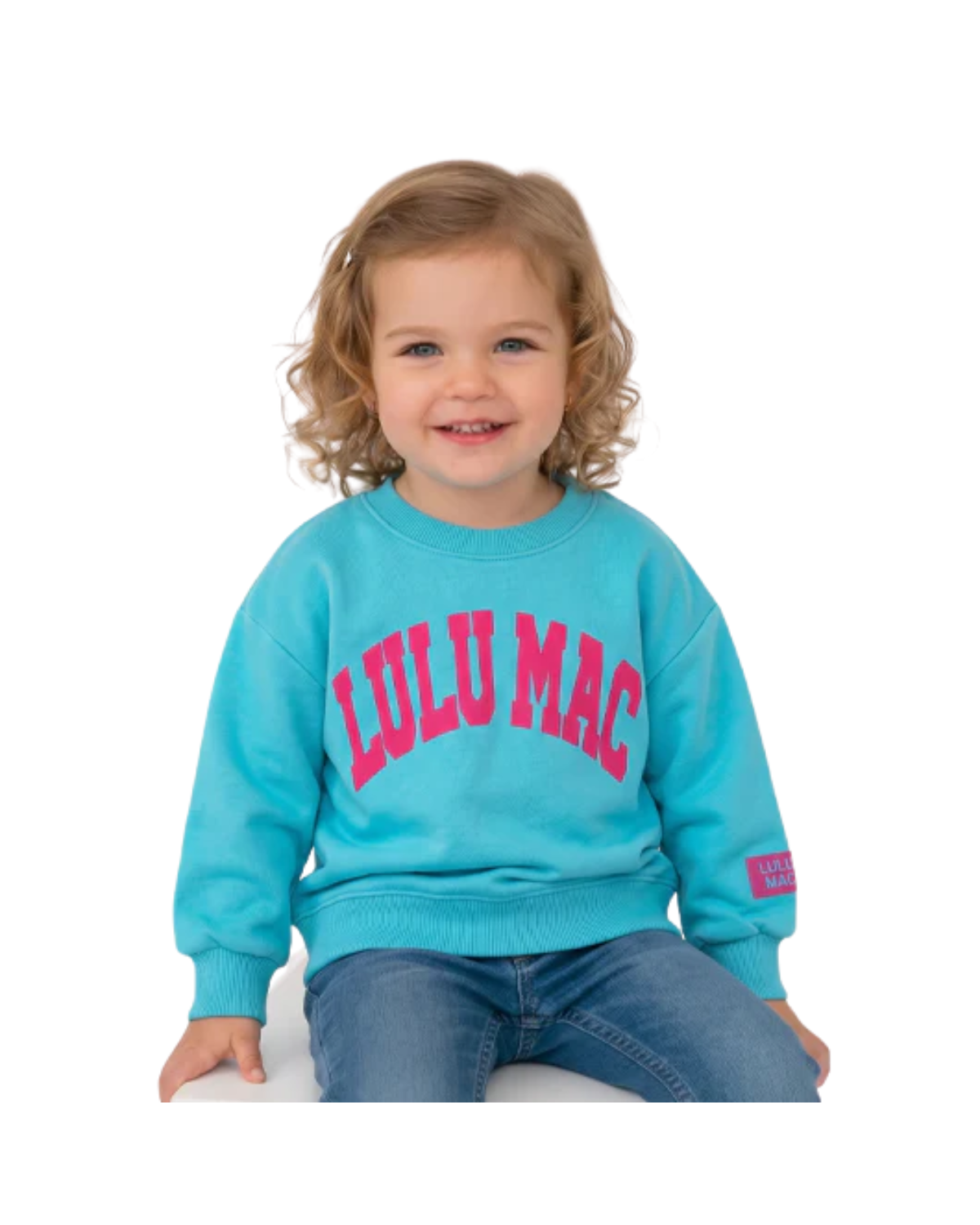 Blue With Hot Pink Toddler Sweatshirt