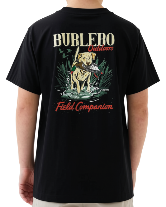 Burlebo Youth SS Tee- Field Companion- Black