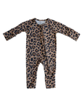 Load image into Gallery viewer, Leopard Bamboo Zip Pajamas

