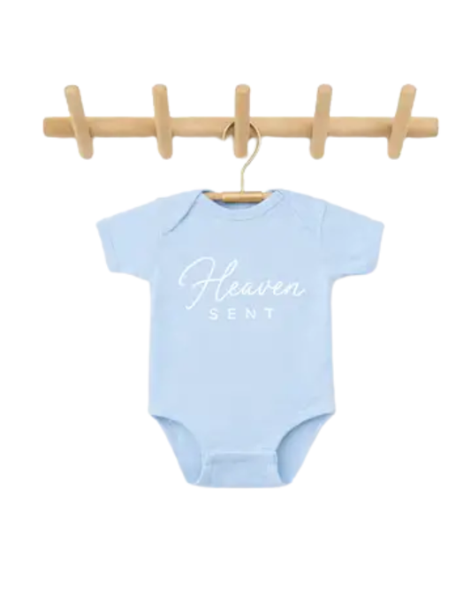Heaven Sent New born Bodysuit- Blue
