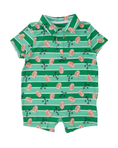 Load image into Gallery viewer, Tackles & Touchdowns Football  Performance Polo Romper
