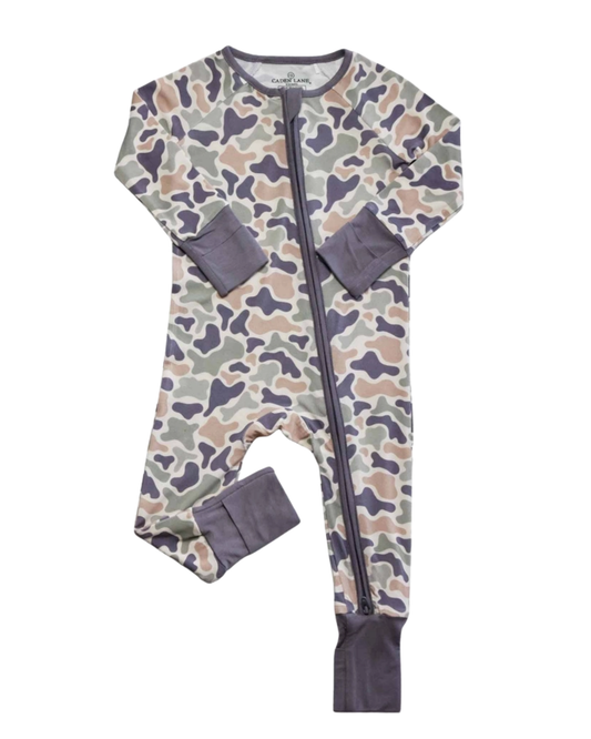 Camo Cutie Convertible Zipper Romper