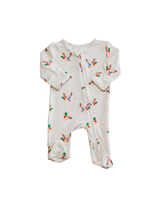 Little Mallard Zipper Footie