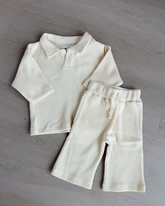 Emerson Top & Pant Knit Set Vanilla