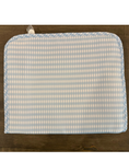 Load image into Gallery viewer, Blue Petal & Gingham Zipper Pouch

