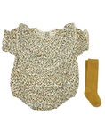 Load image into Gallery viewer, Masie Mustard Floral Romper 2pc
