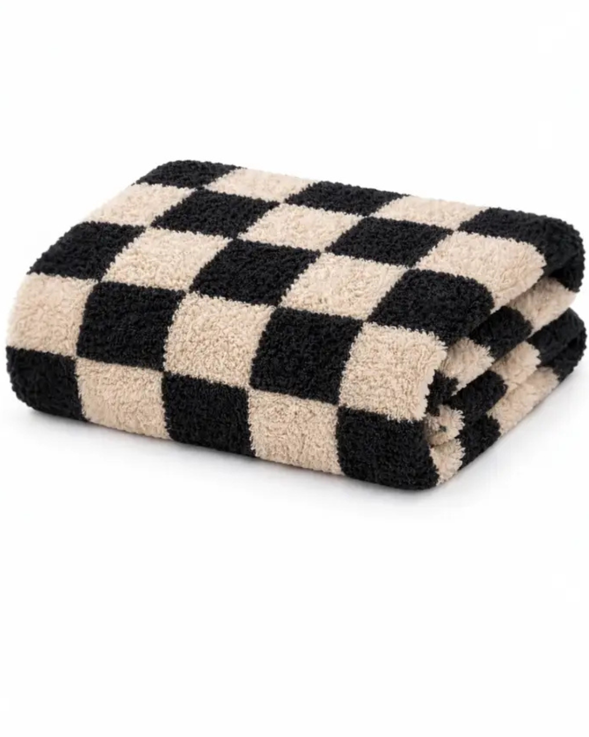 Phufy Black/Cocoa Checkerboard Blanket
