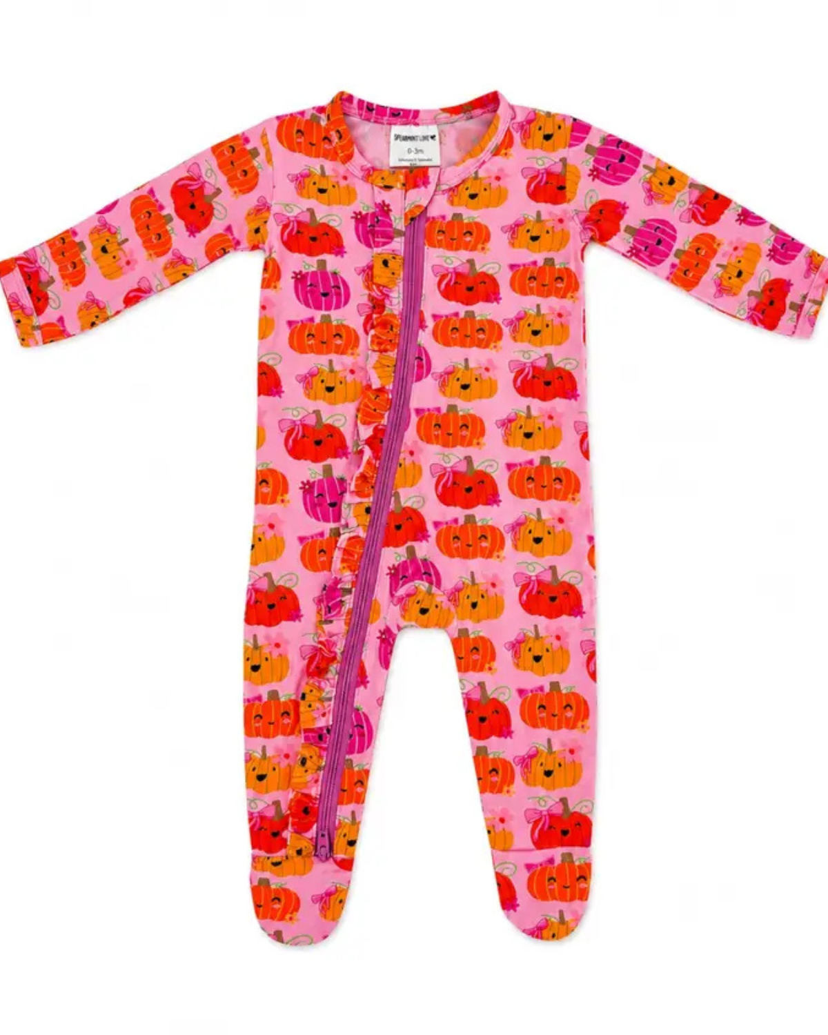 Pumpkin Girl Ruffle Footie