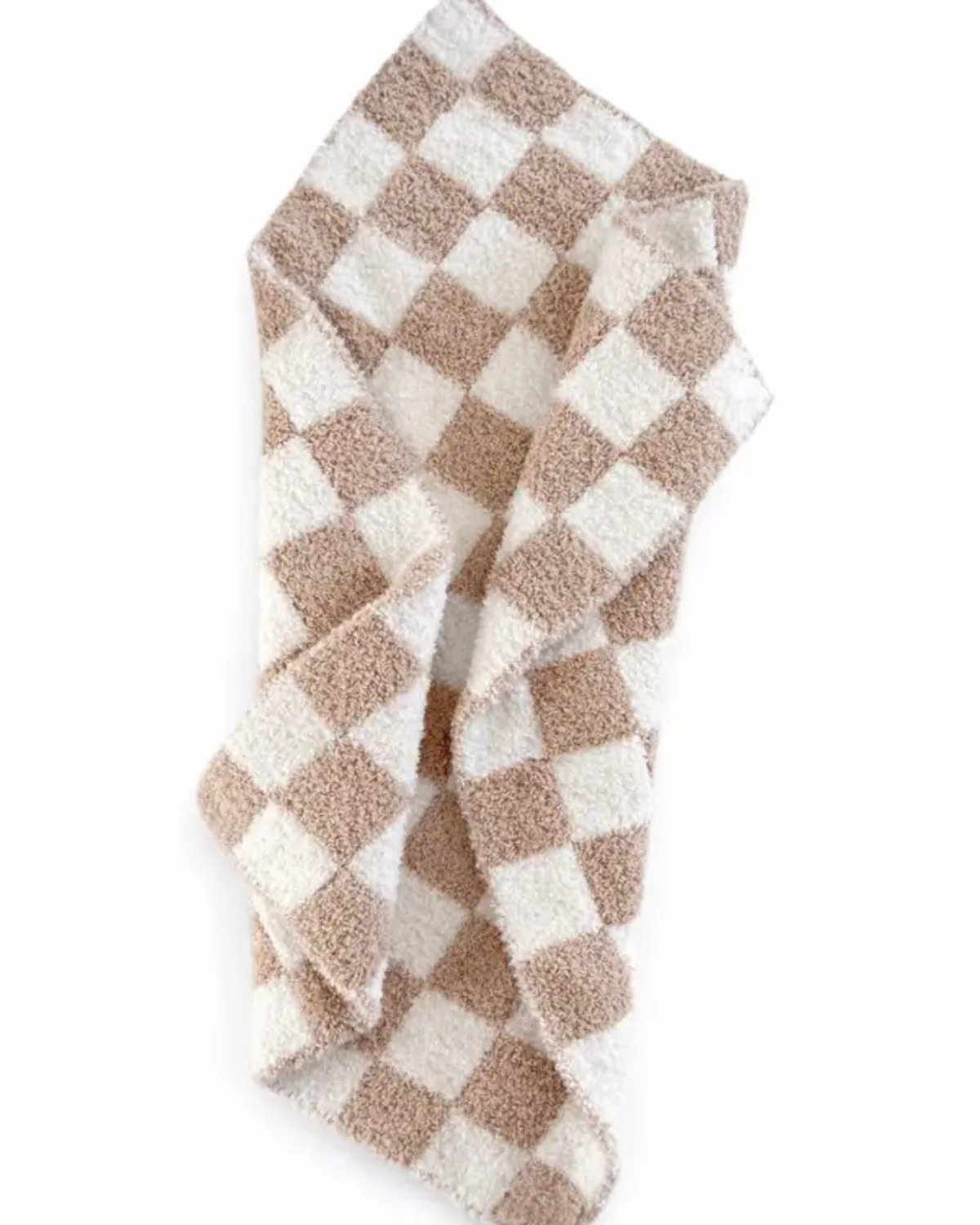 Phufy Cocoa Checkerboard Mini Blanket