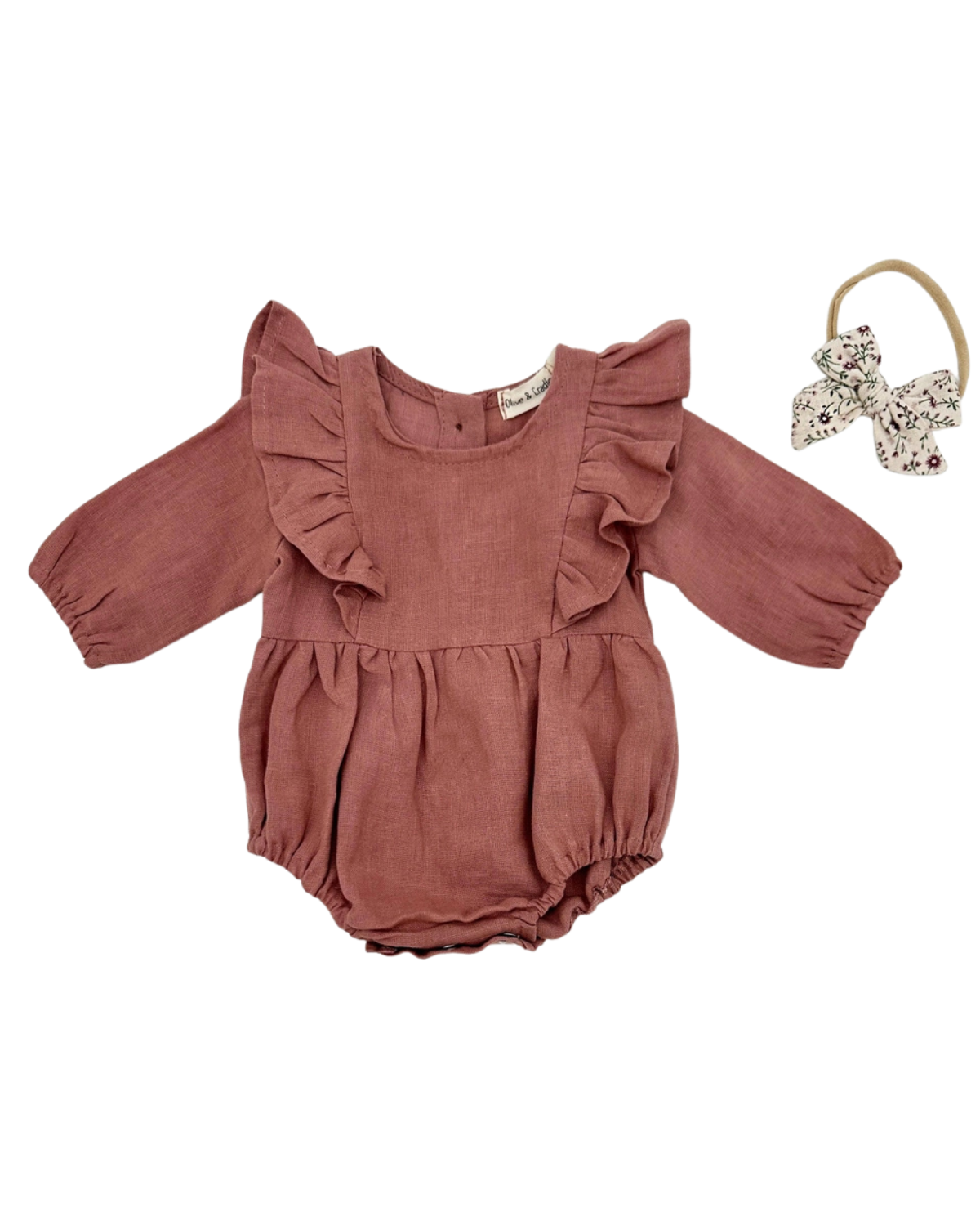 Gabriella Long Sleeve Romper with Bow