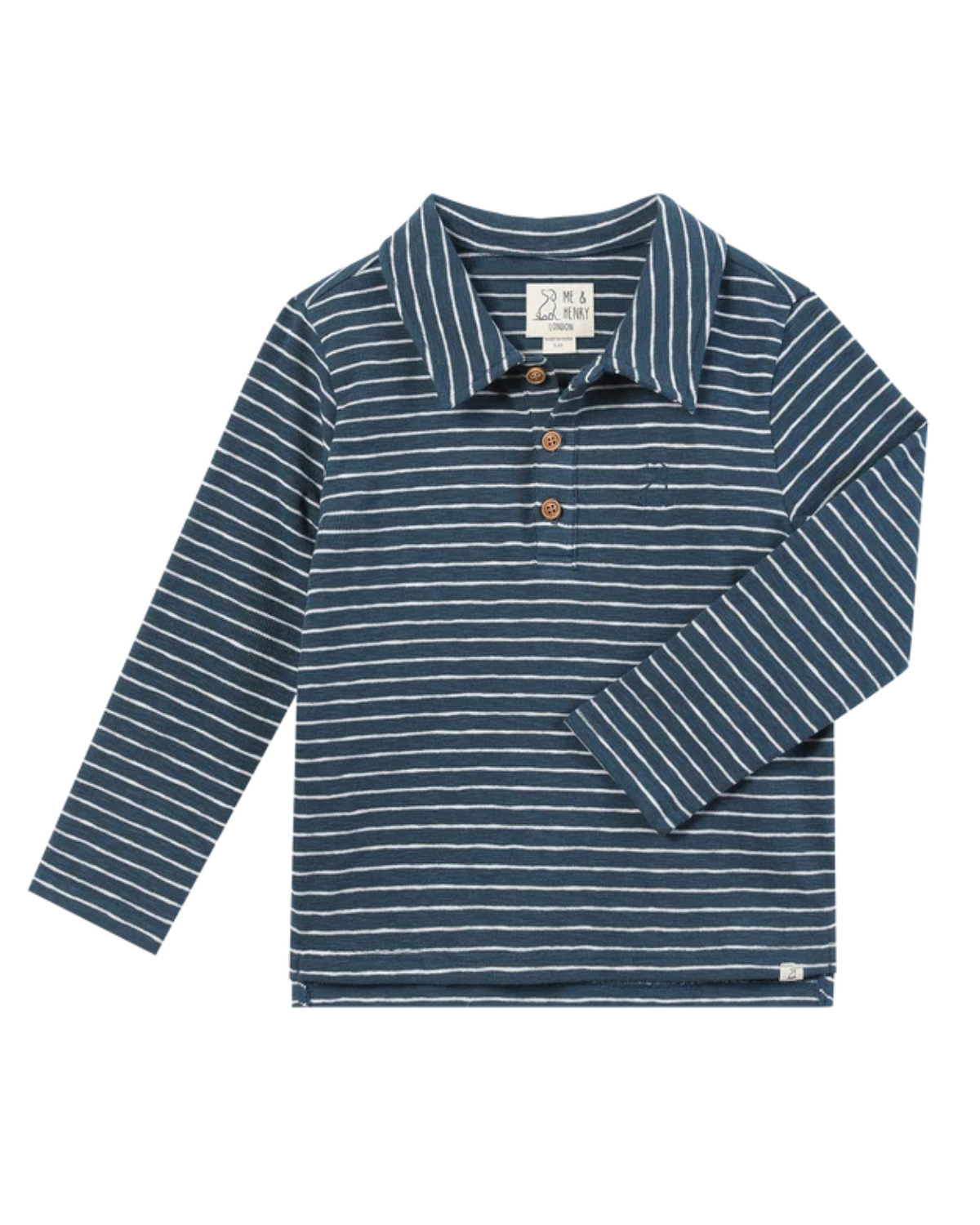 Spencer Blue/White Stripe Polo