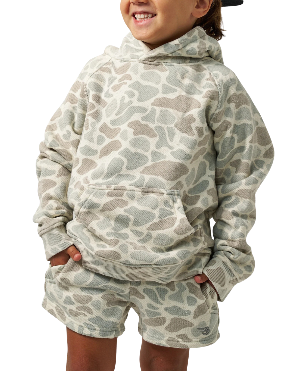 Youth Vintage Washed Hoodie- Classic Deer Camo
