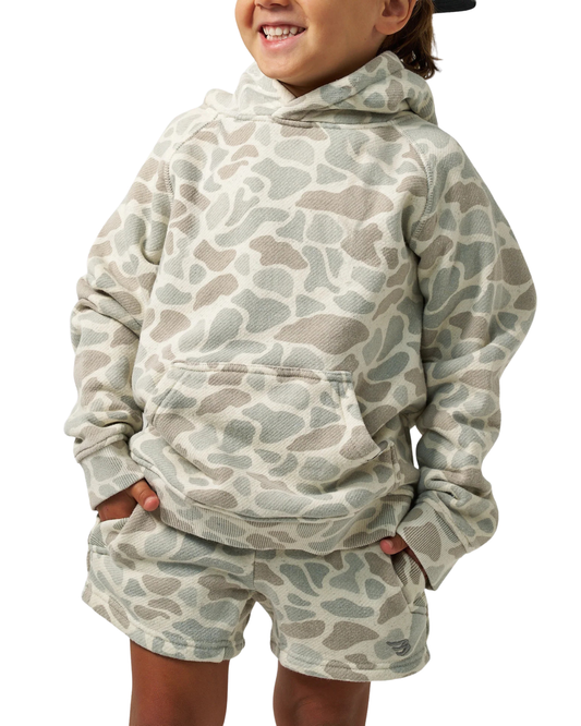 Youth Vintage Washed Hoodie- Classic Deer Camo