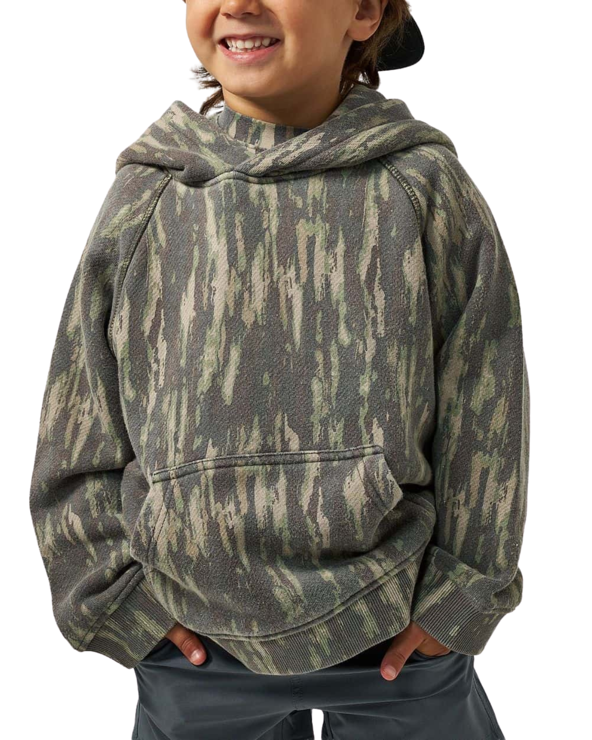 Youth Vintage Washed Hoodie- Midland Camo