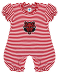 Load image into Gallery viewer, Arkansas State Red Wolves Infant Puff Sleeve Romper
