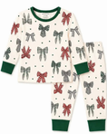 Load image into Gallery viewer, Long Sleeve 2 Piece Country Christmas Bows Set
