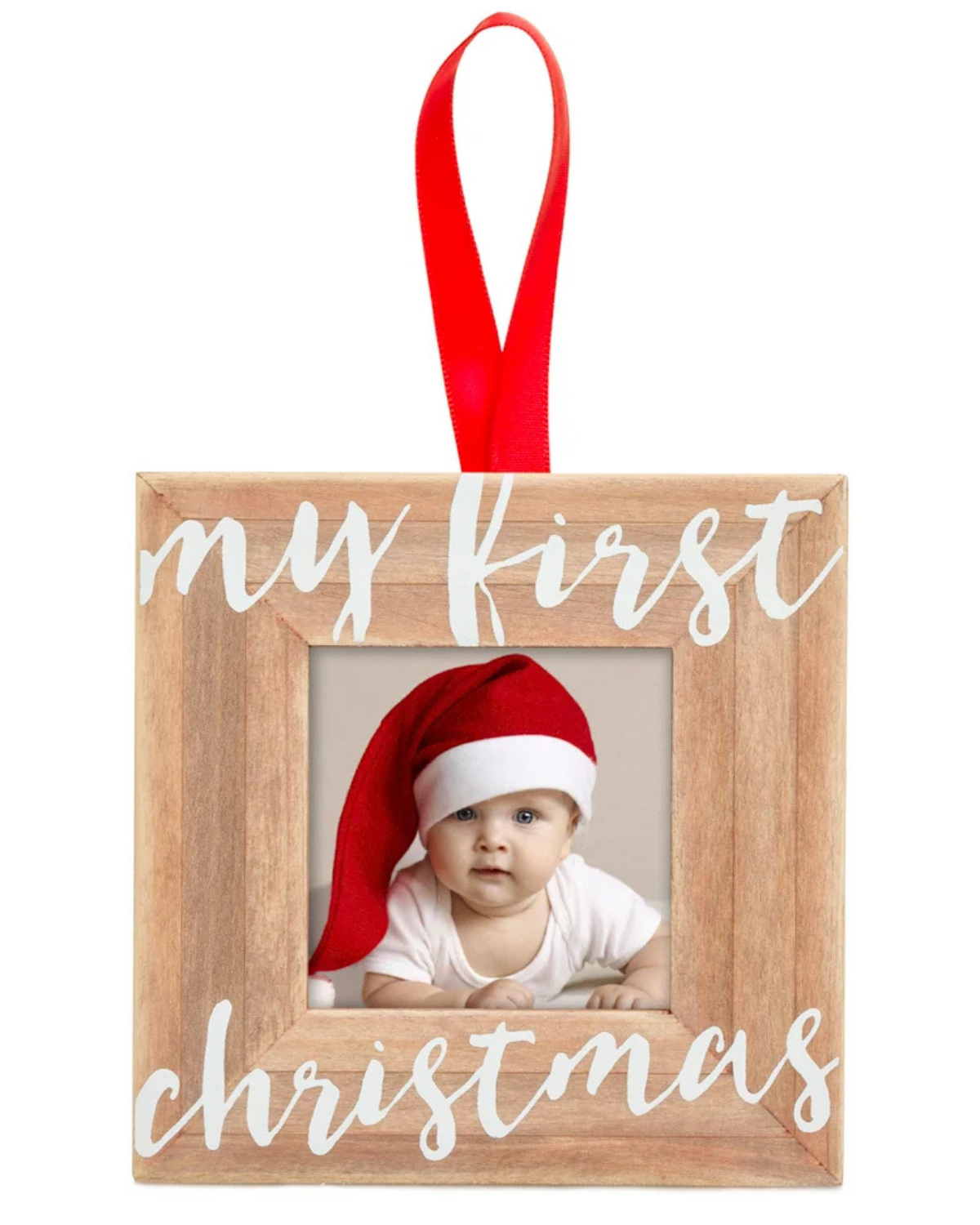 My First Christmas Wooden Ornament Frame