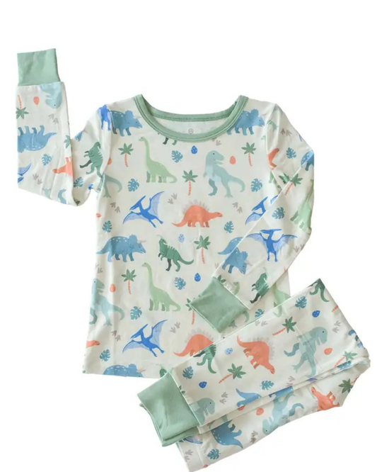 Little Fossil Two-Piece Bamboo Pajama Set