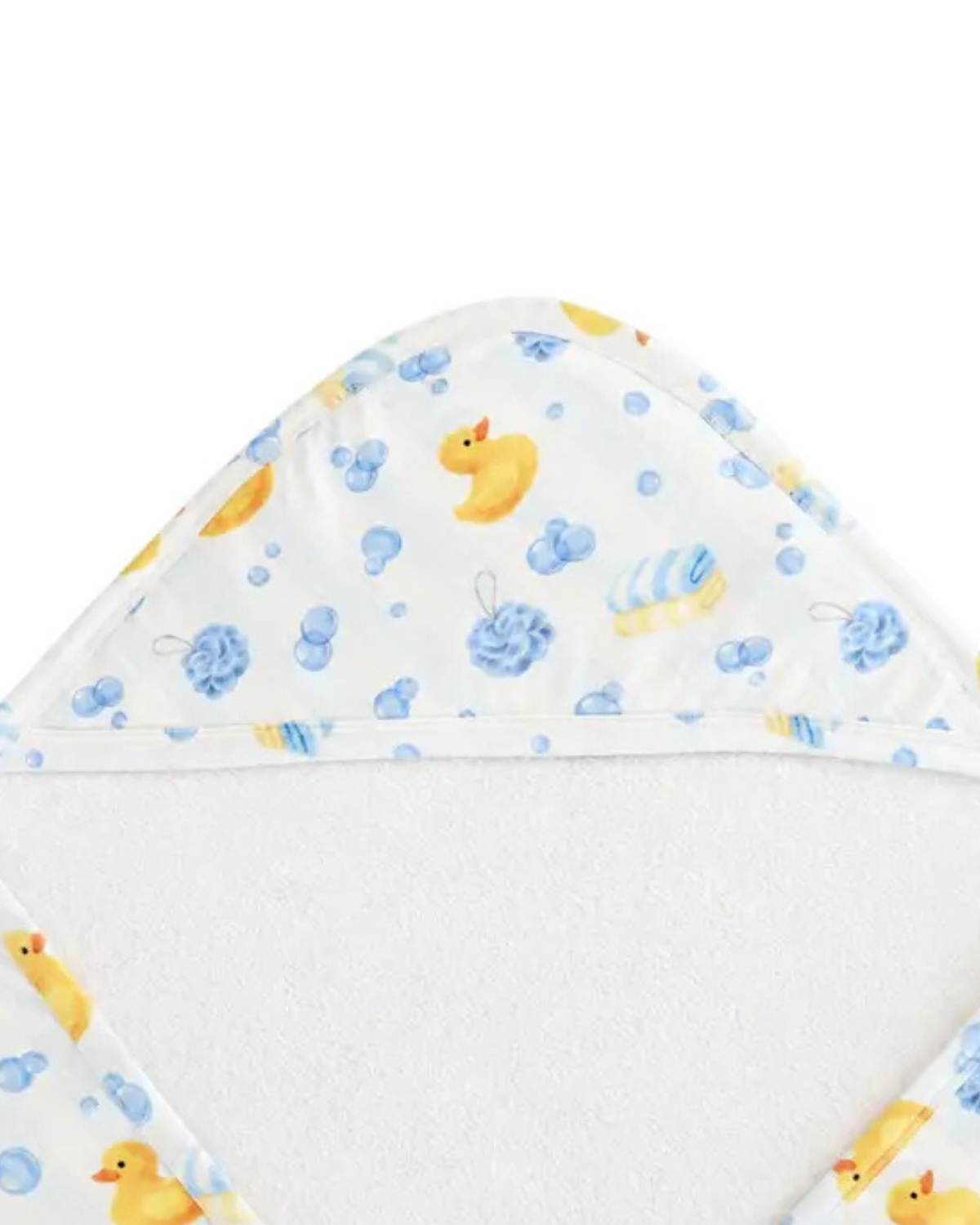 Blue Bubble Duckies Baby Bamboo Hooded Towel