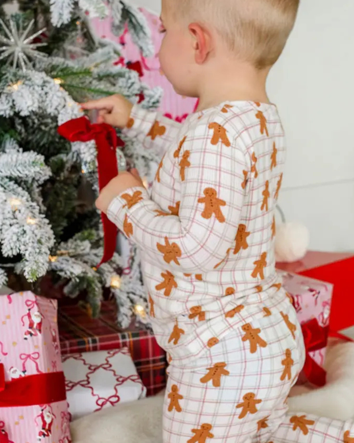 Gingersnap Waffle Two Piece Pajama Set