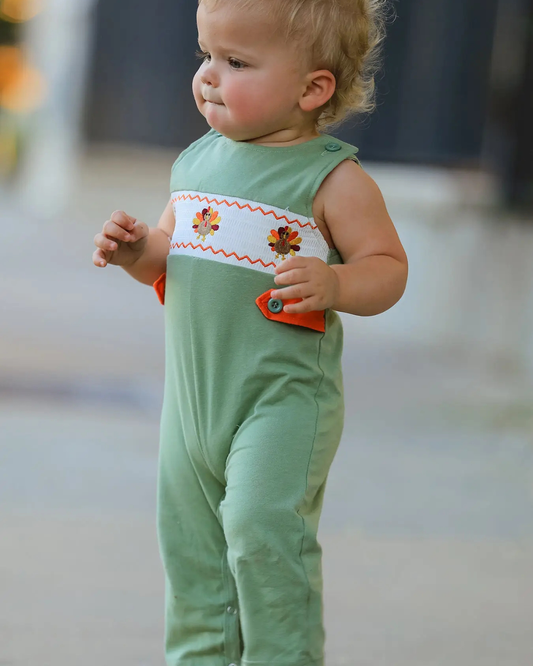 Thanksgiving Turkey Smock Romper