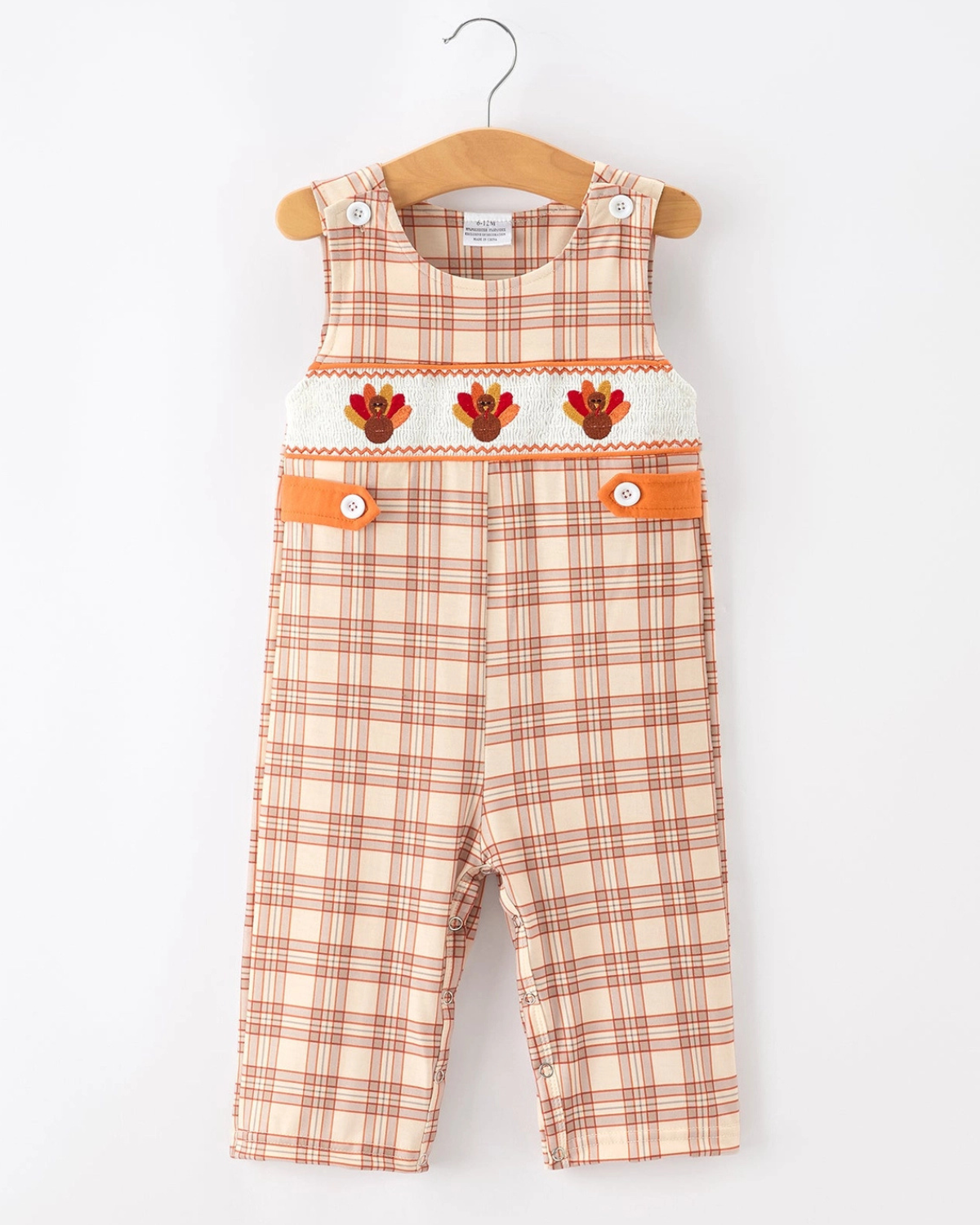 Thanksgiving Turkey Plaid Baby Jonjon