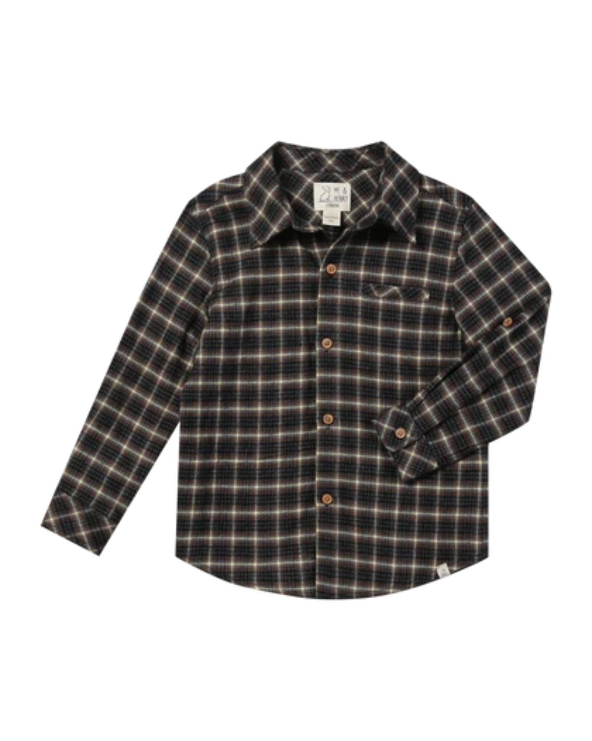Black/Brown Plaid Shirt
