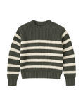 Load image into Gallery viewer, Green/Cream Stripe Sweater

