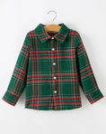 Load image into Gallery viewer, Christmas Plaid Long Sleeve Button Down

