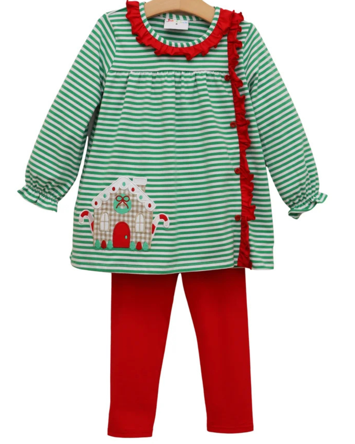 Christmas Cottage Ruffle Pants Set