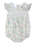 Load image into Gallery viewer, Pink Floral Print Smocked Romper
