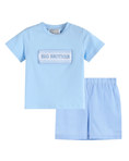 Load image into Gallery viewer, Light Blue Big Brother Smocked Set
