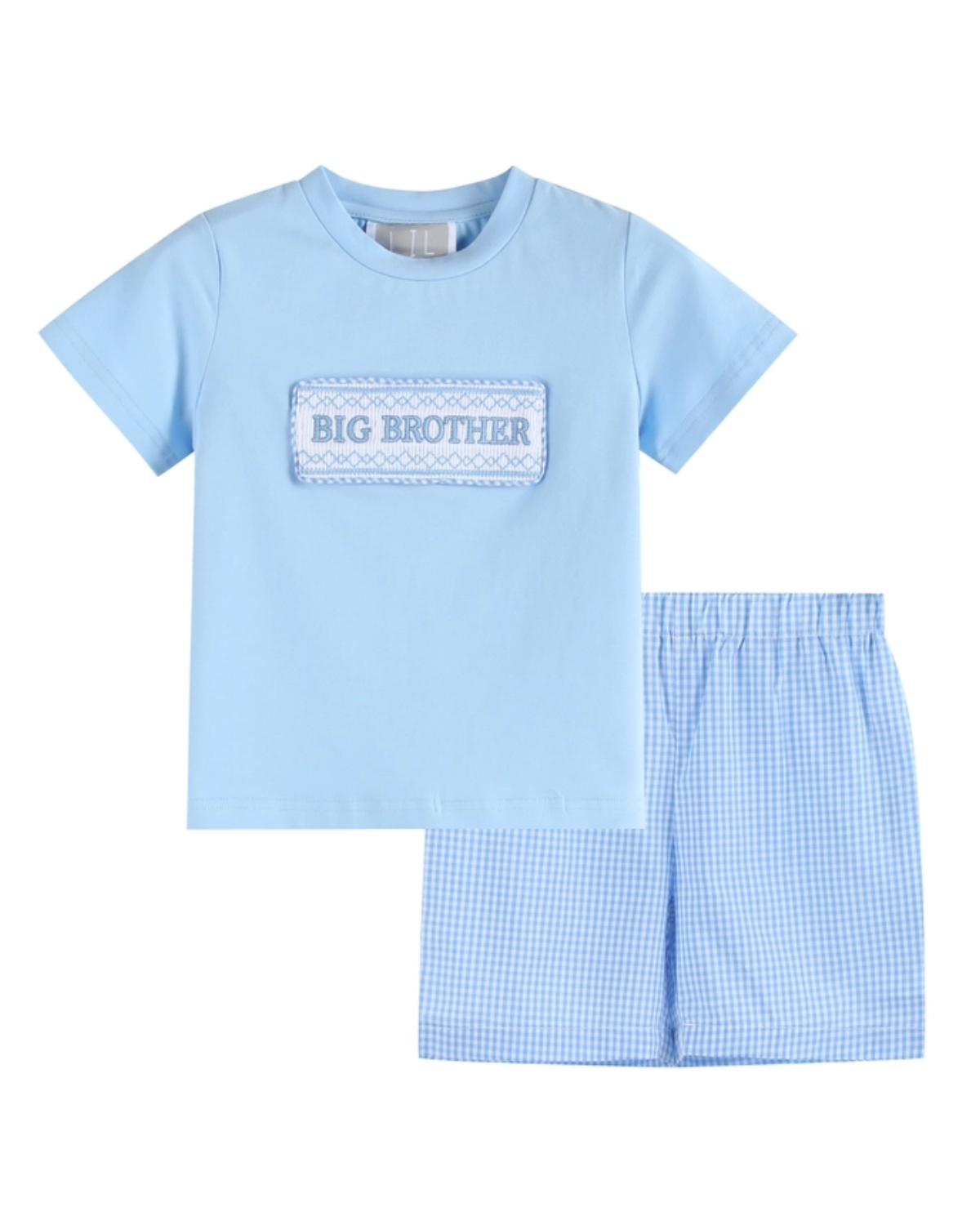 Light Blue Big Brother Smocked Set