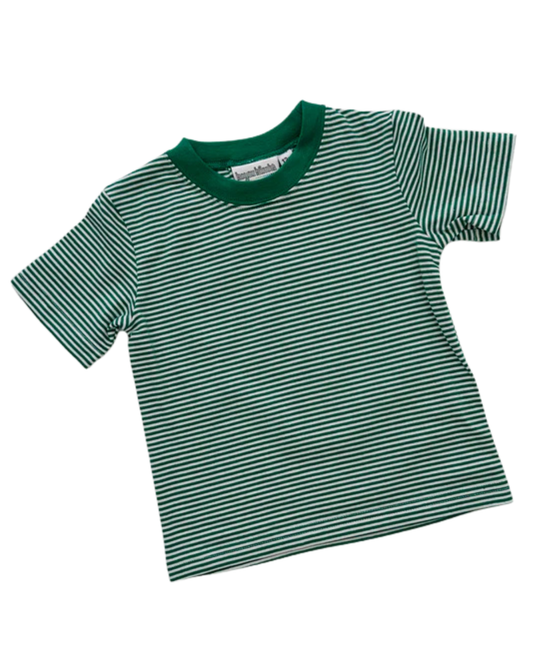Green Stripe Short Sleeve Shirt