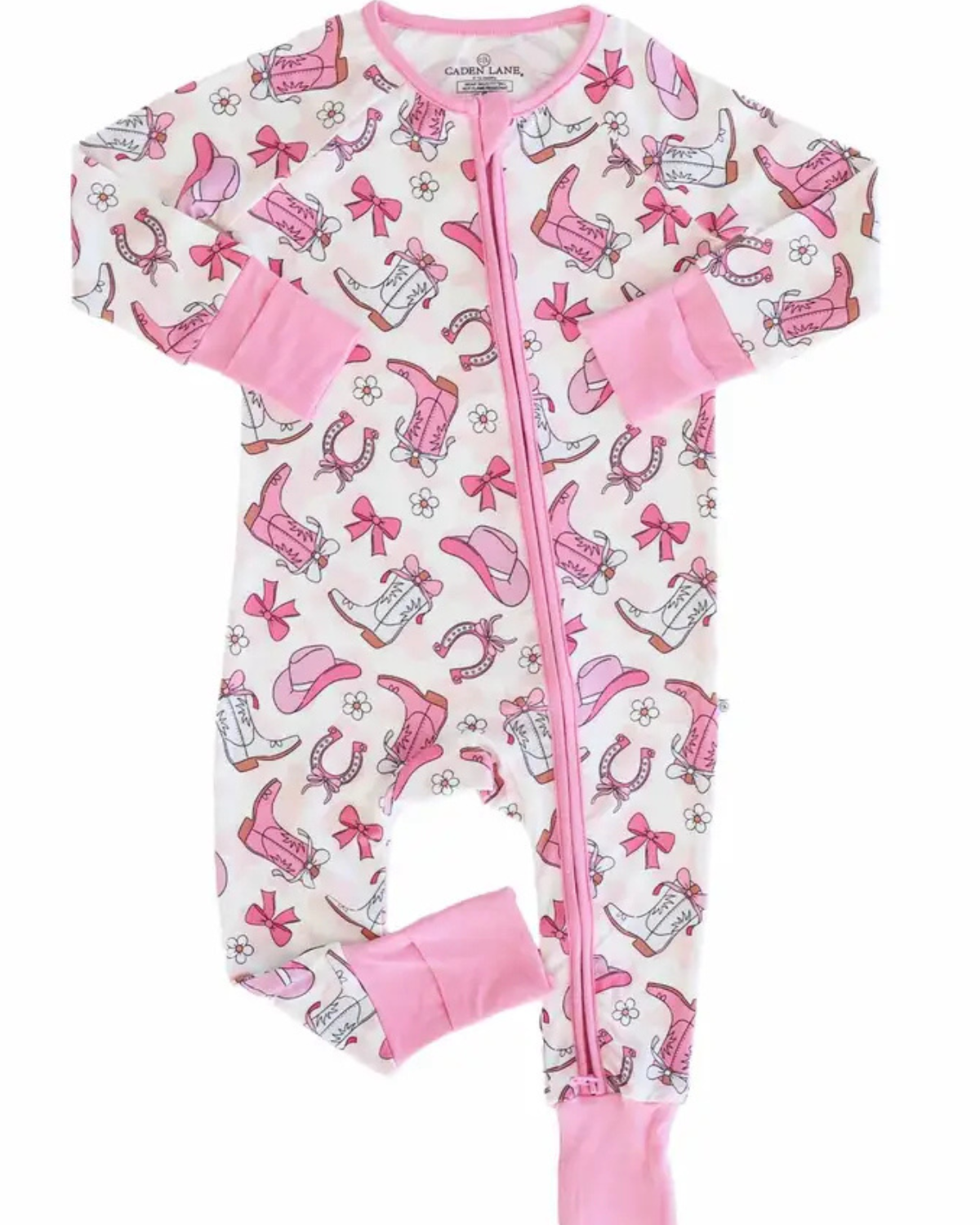 Pink Rodeo Dreams Convertible Zip Romper