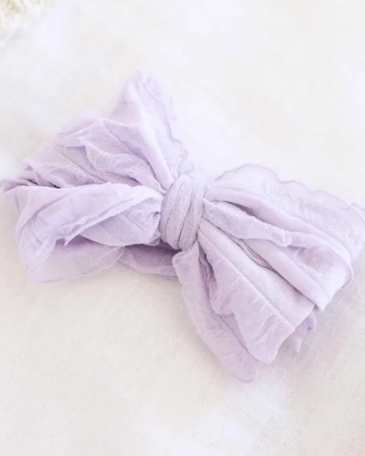 Wisteria Large Ruffle Knit Bow