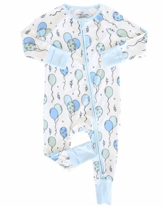 Blue Party Time Convertible Zip Romper