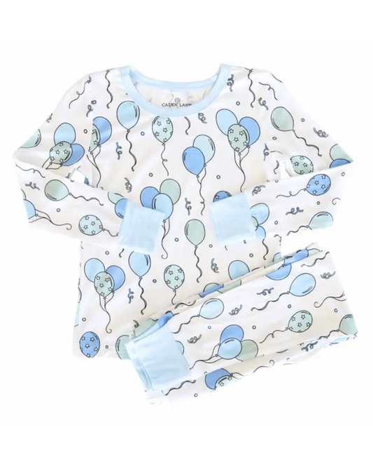 Blue Party Time Two Piece Pajama Set