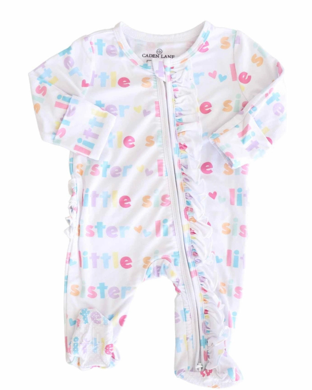 Little Sister Sibling Zipper Footie