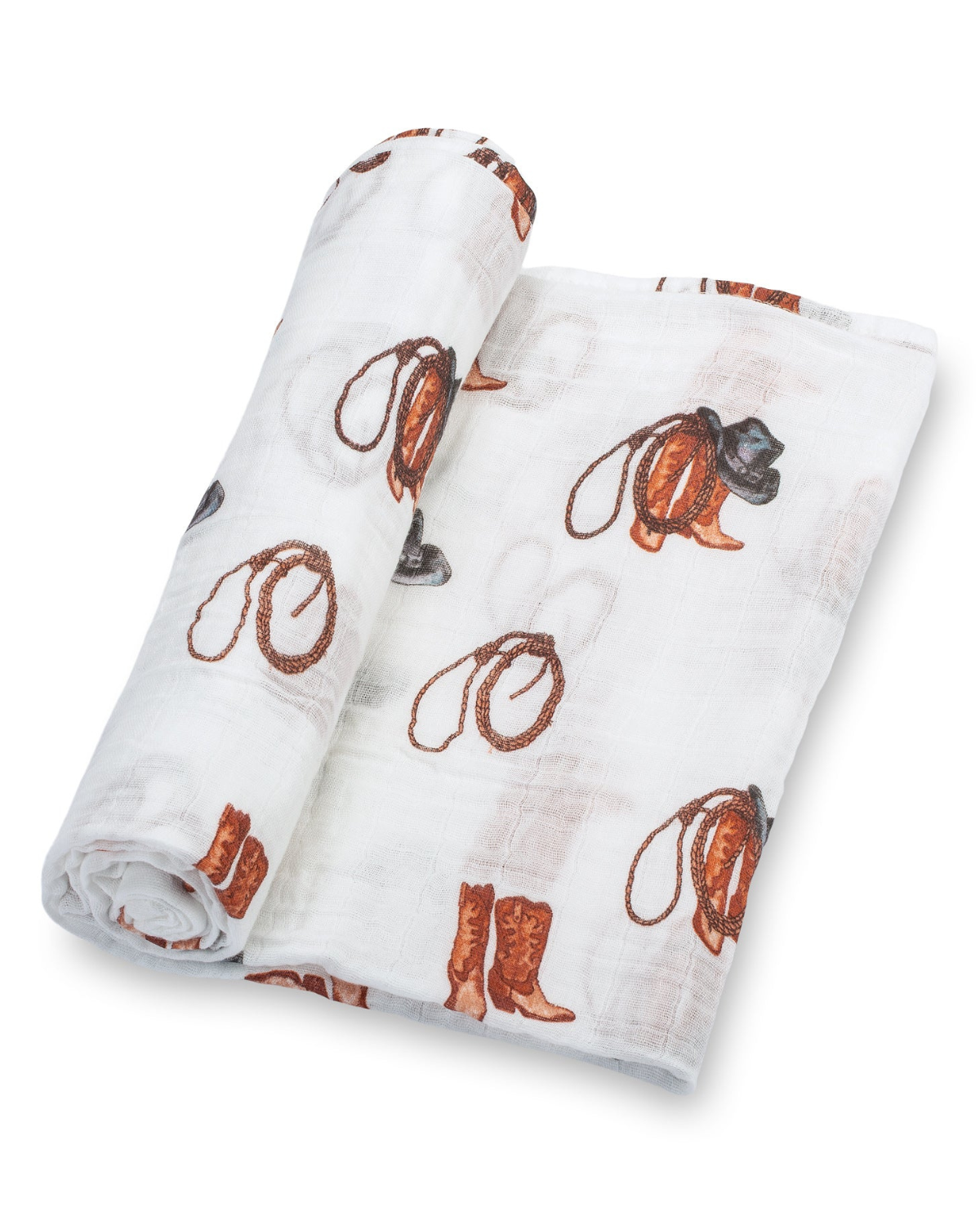 Life Is Better In Boots Baby Muslin Swaddle Blanket