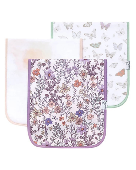 Copper Pearl Flora 3 Pack Burp Cloths
