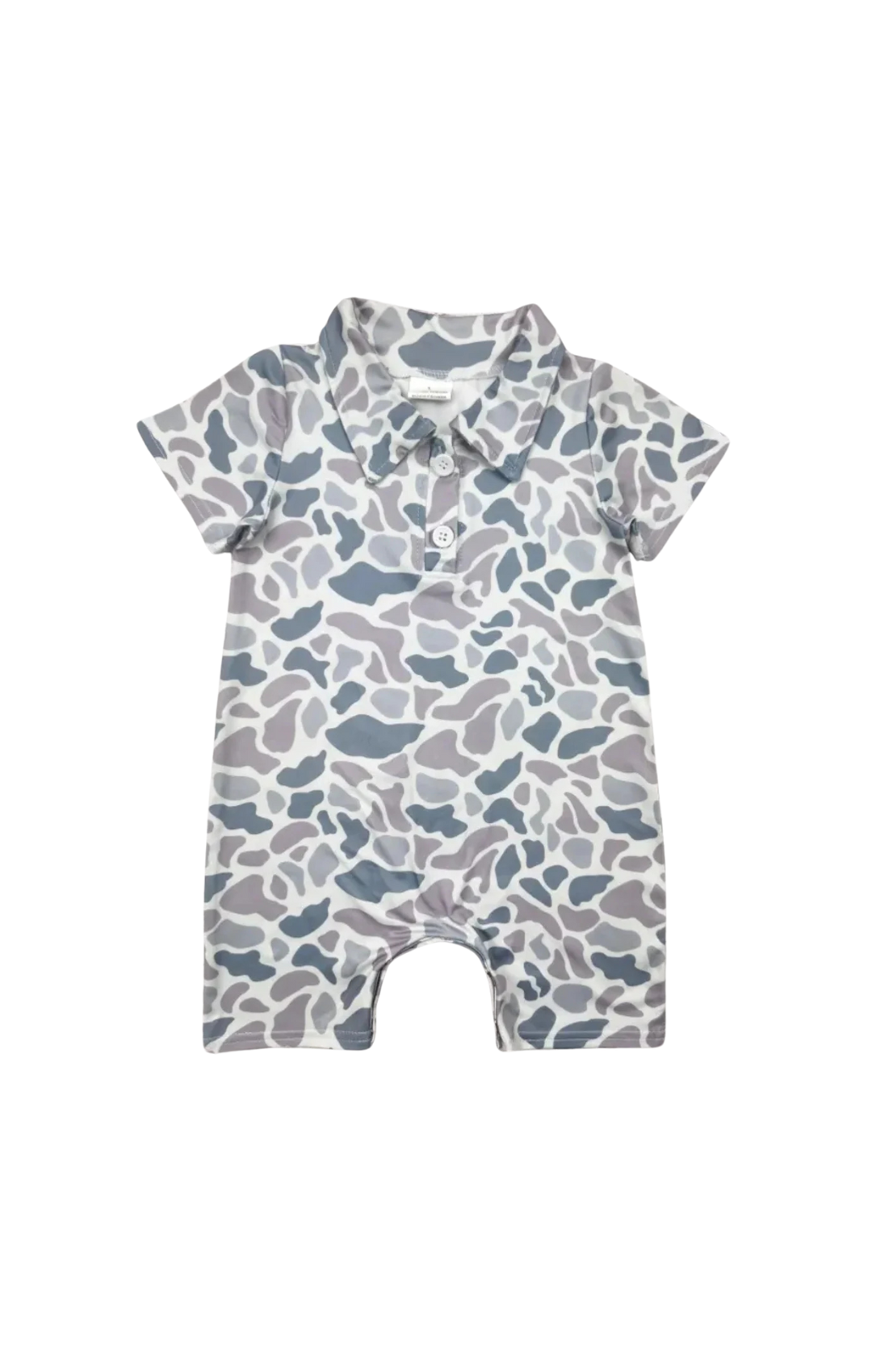 Baby Gray Camouflage Romper