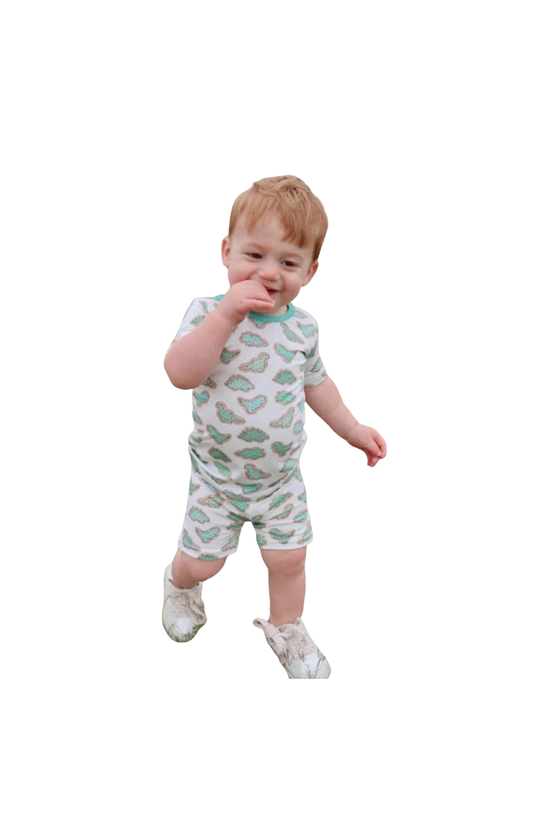 Dino Cookie Bamboo Shorts Set