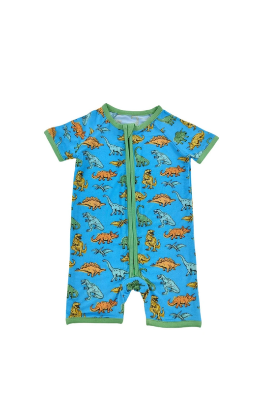 Dino Land Bamboo Short Romper