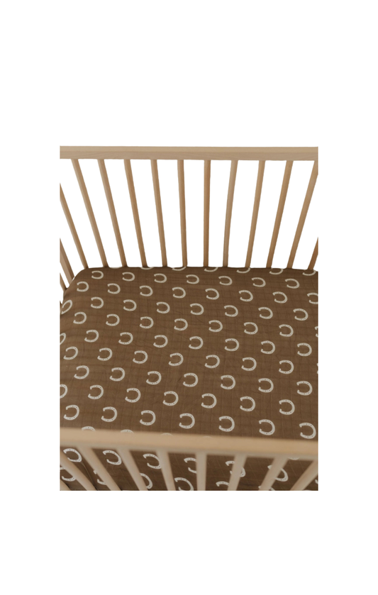 Muslin Crib Sheet - Giddy Up