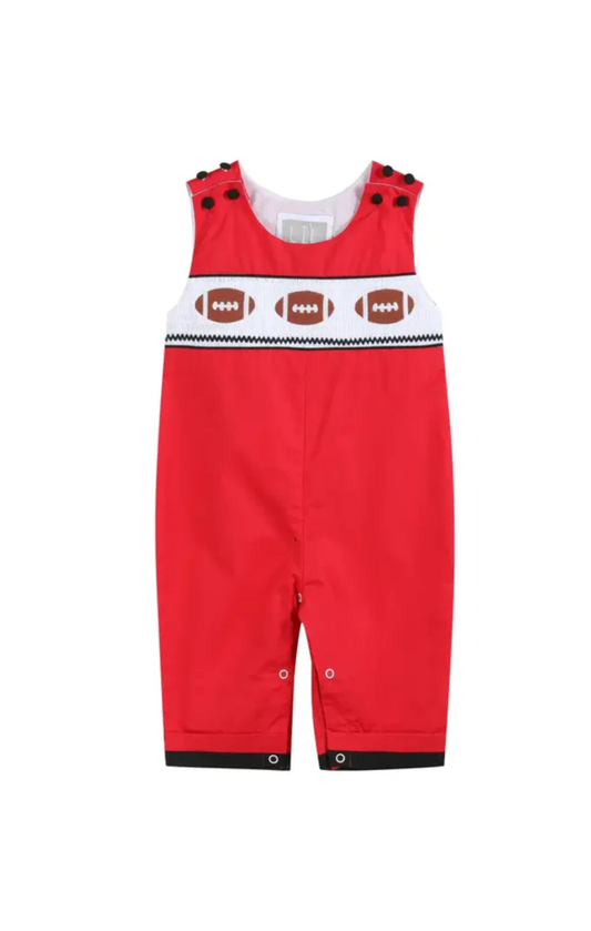 Football Smocked Overalls