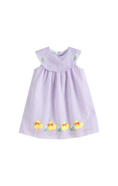 Load image into Gallery viewer, Fuzzy Chick Flower Smocked Dress
