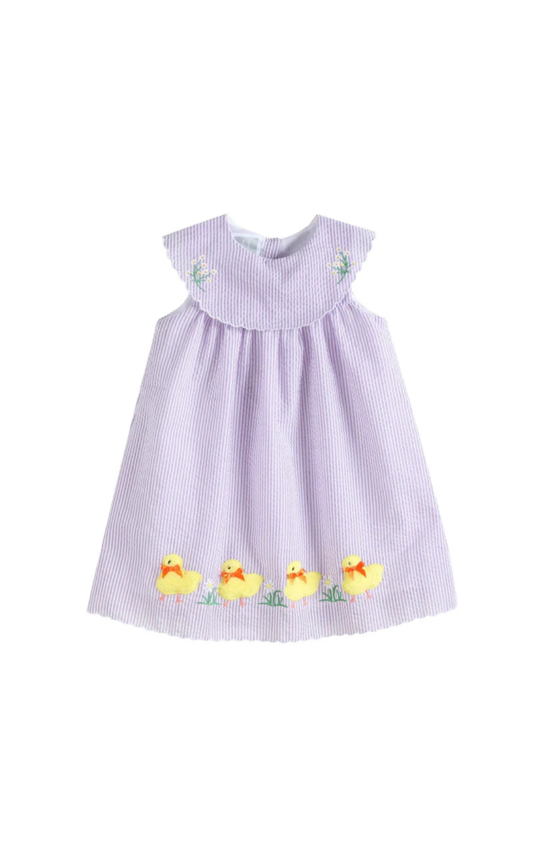 Fuzzy Chick Flower Smocked Dress