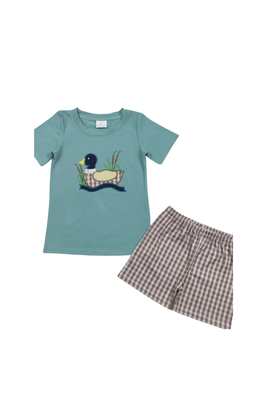 Kolter Duck Applique Shorts Set